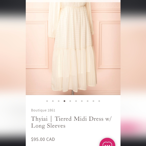 White / cream dress - Picture 4 of 5